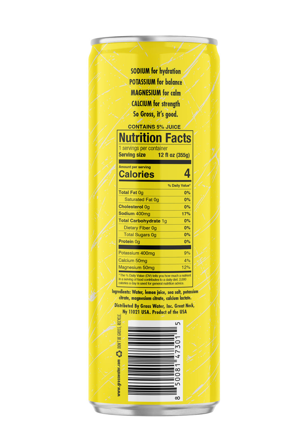 Gross Water Lemon (12 cans)